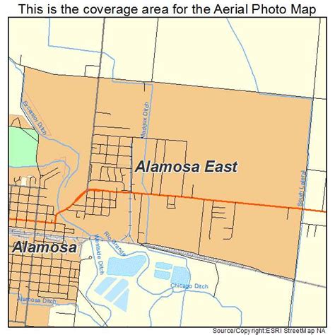 Aerial Photography Map of Alamosa East, CO Colorado