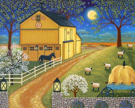 Mascot Mills Barn Original Folk Art Painting by Mary Charles available at DutchlandGalleries.com ...