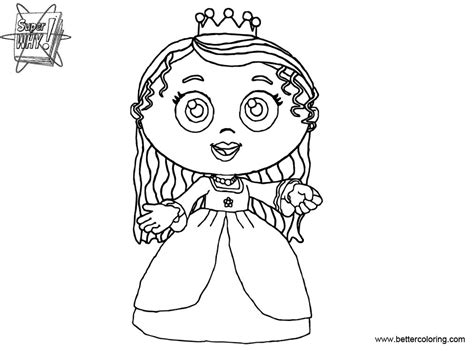 Super Why Coloring Pages Princess Pea - Free Printable Coloring Pages