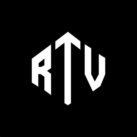 RTV letter logo design with polygon shape. RTV polygon and cube shape ...