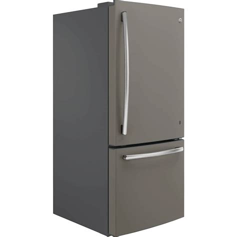 GE 21.0 Cu. Ft. Bottom-Freezer Refrigerator Slate GDE21EMKES - Best Buy