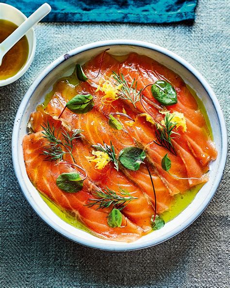 Cured salmon with crème fraîche and dill recipe | delicious. magazine