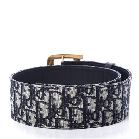 CHRISTIAN DIOR Oblique Diorquake Belt 70 Blue Multi 629188 | FASHIONPHILE