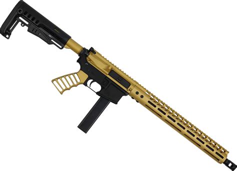 AR15 9MM Carbine Upper Receiver in anodizded gold PCC | USA Made