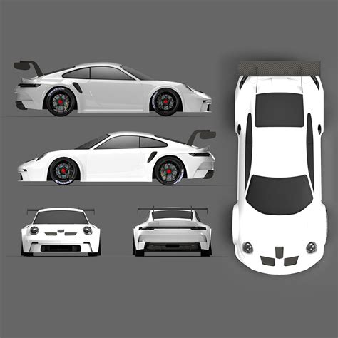 Porsche Cup Car 992 Livery Template - Motorsport Graphics