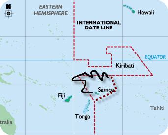 South Pacific Island of Samoa Changes International Dateline - GISuser.com