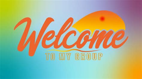 Premium Vector | Welcome to my group gradient banner