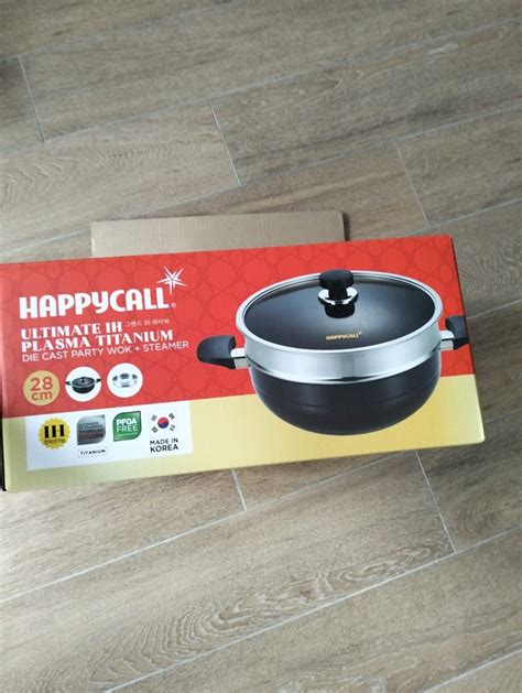 28cm Happy Wok + Steamer - Ultimate IH Plasma Titanium, Furniture ...