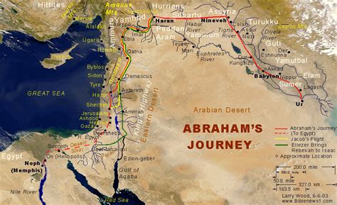 map of abrahams journey.gif 982×600ピクセル | Bible mapping, Bible land, Father abraham