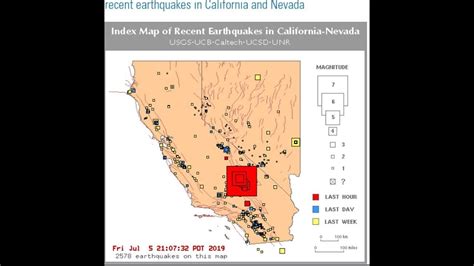 California Nevada Earthquake Index Map - Map With Cities