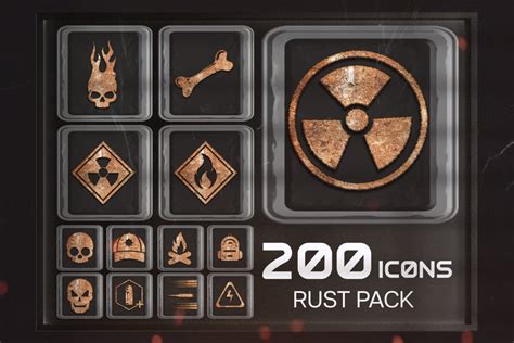 200 Rust Icons Pack – Eldamar Studio