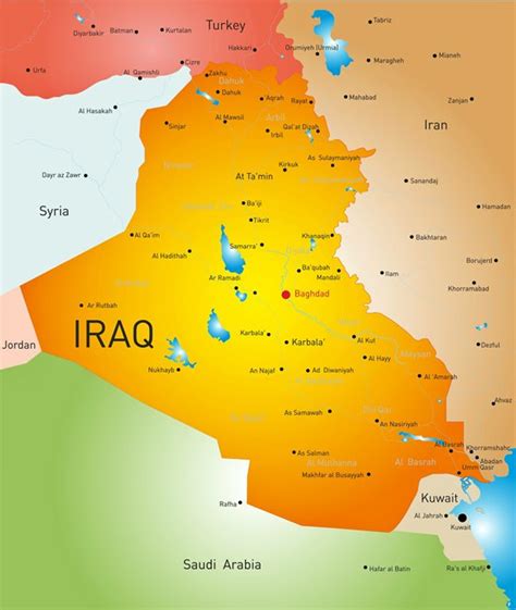 Cities map of Iraq - OrangeSmile.com