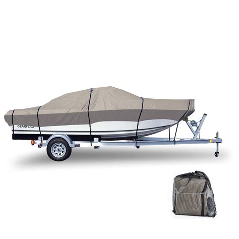 GEARFLAG Trailerable Boat Cover 600D fits 17-19' Heavy Duty Marine ...