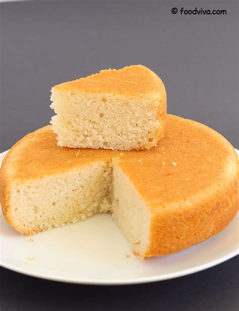 Eggless Vanilla Sponge Cake Recipe with Step by Step Photos