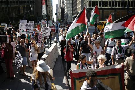 Pro-Palestine Protesters March to UN Headquarters in New York - NBC News