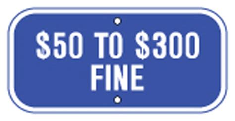 Disabled Parking 50 To 300 Fine Missouri Blue Sign (G-301) | Cheap ...