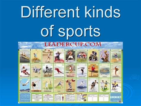 Different kinds of sports - online presentation