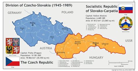 Czechoslovakia map 1945 - Map of Czechoslovakia 1945 (Eastern Europe - Europe)