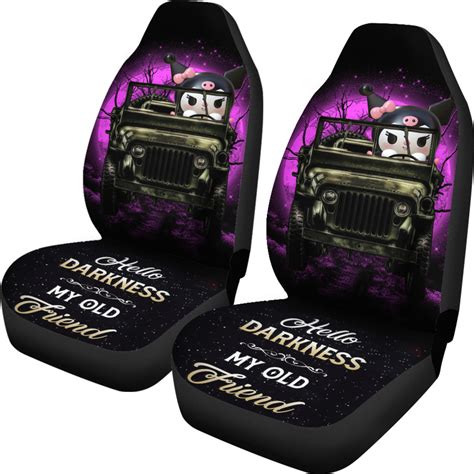 Kuromi Anime Ride Jeep Halloween Moonlight Premium Custom Car Seat Cov