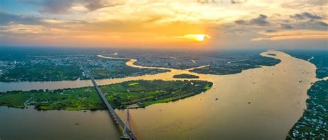 Premium Photo | Can Tho bridge, Can Tho city, Vietnam, aerial view ...