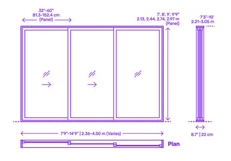 Sliding Doors Dimensions & Drawings | Dimensions.com