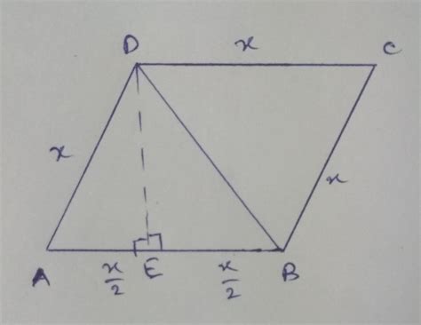 1) ABCD is a rhombus in which the altitude from D to side AB bisects AB. Then angle A and angle ...