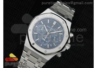 Buy Replica Royal Oak Chronograph Blue Dial on SS Bracelet Jap Quartz ...