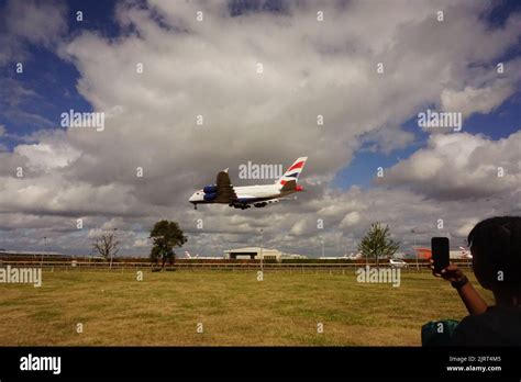 Plane spotting near Heathrow Airport in London, United Kingdom Stock ...