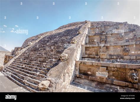 Quetzalcoatl Pyramid Temple at Teotihuacan Ruins - Mexico City, Mexico Stock Photo - Alamy