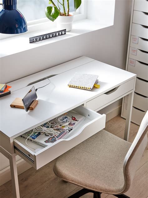 ALEX Desk, white, 393/8x187/8" - IKEA