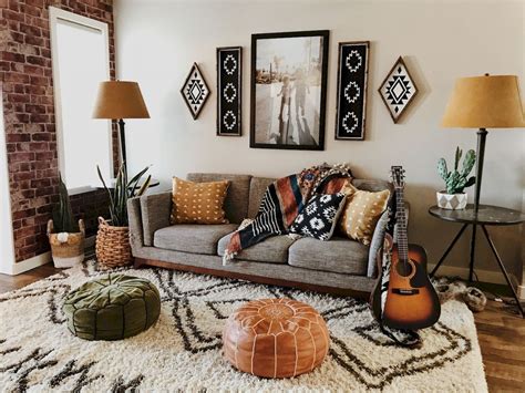 Modern Living Room Ideas With Grey Coloring Home to Z | Bohemian living ...