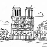 Notre Dame Cathedral Coloring Page 28963 23382 sketch template