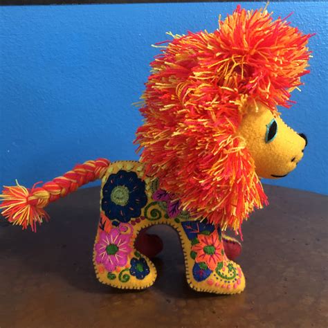 Hand Sewn Stuffed Animal Lion Plush Toy