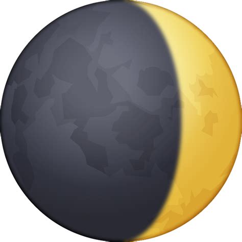 Download Waxing Crescent Moon Emoji Image in PNG | Emoji Island