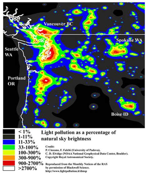 Light Pollution Map of Northwest - Northwest Chapter of the ...