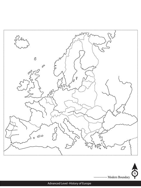 Empty Europe Map for the Practice GCE A/L History Map Marking question. You can download A/L ...