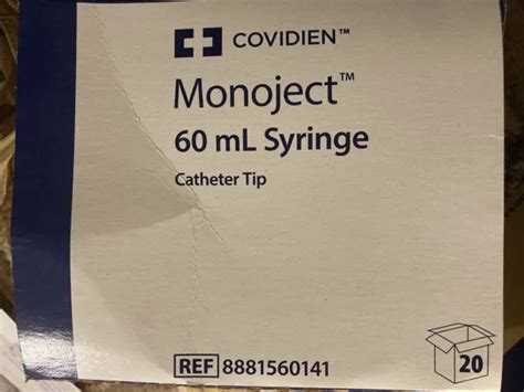 COVIDIEN MONOJECT 60ML Syringe Catheter Tip Box of 20REF 8881560141 $20.00 - PicClick