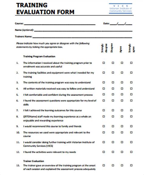 FREE 12+ Sample Training Feedback Forms in Word, PDF