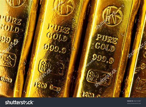 Gold Bars Close Up Shot Stock Photo 46210387 : Shutterstock