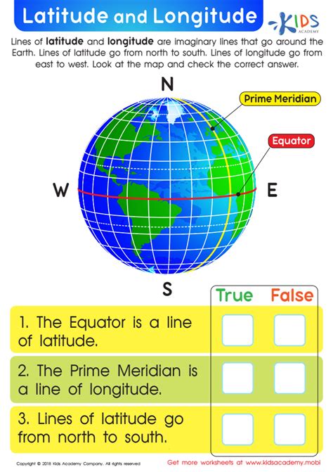 Latitude and Longitude Coordinates | Worksheet | Education.com - Worksheets Library