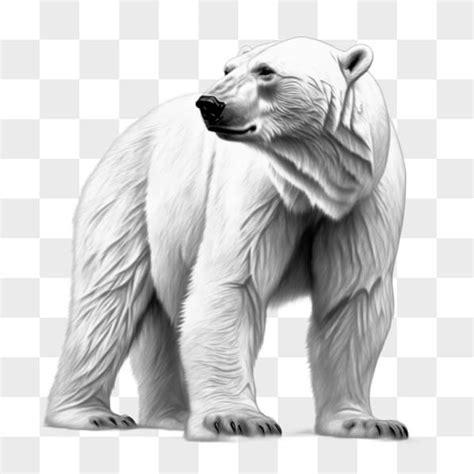 Download Polar Bear Illustration: Size, Strength, and Power Sketches Online - Creative Fabrica