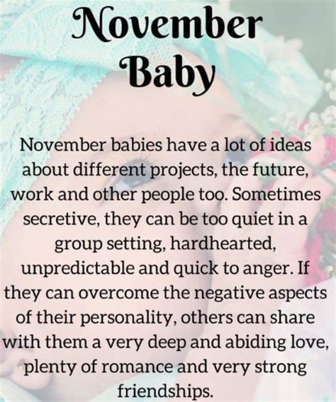 November Born Baby Facts: Personality, Love Life, Positive Attitude ...