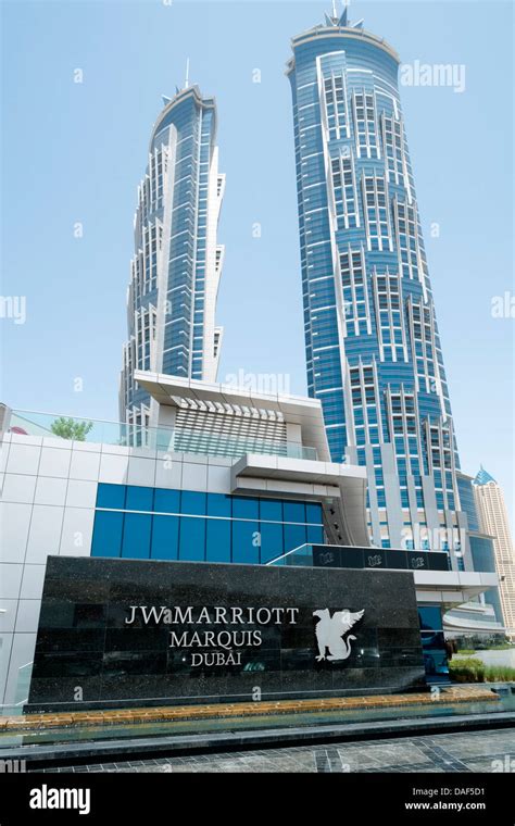 New JW Marriott Marquis hotel , the tallest in the world,in business bay Dubai United Arab ...