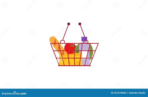 Grocery Bags Set. Plastic and Paper Pack Logo Stock Vector ...