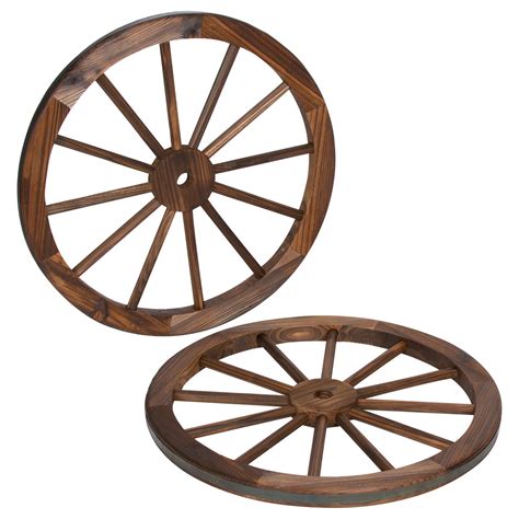 Set of 2 Decorative Vintage Wood Garden Wagon Wheels with Steel Rim in Nepal at NPR 28225, Rating: 5