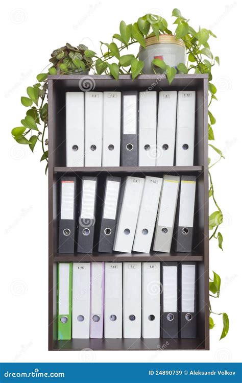 Wooden Office Cabinet with Paper Documents Files Stock Image - Image of white, documents: 24890739