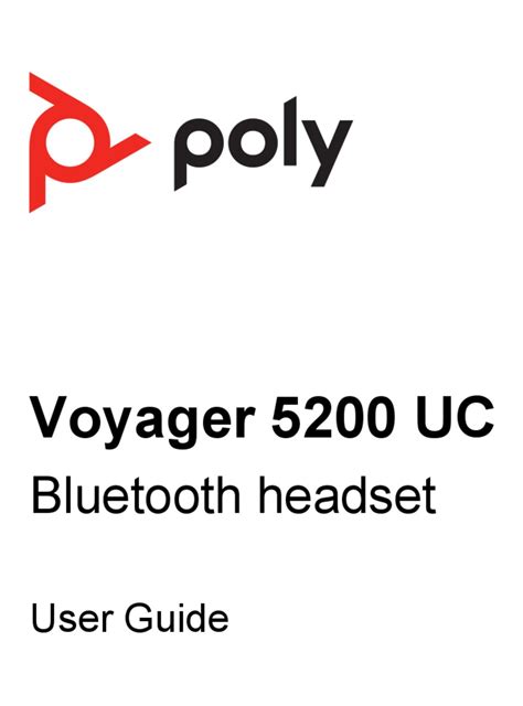 POLY VOYAGER 5200 UC USER MANUAL Pdf Download | ManualsLib