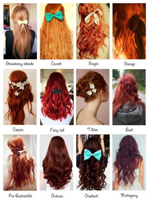 Red hair color names | Vocabulary | Pinterest | Natural red hair ...