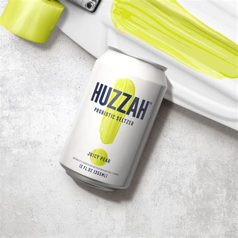 HUZZAH! A New, Non-Alcoholic,Probiotic Seltzer | Packaging design ...