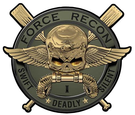 USMC Force Recon Swift Deadly Silent All Metal Sign 15 x 13" – Made In ...